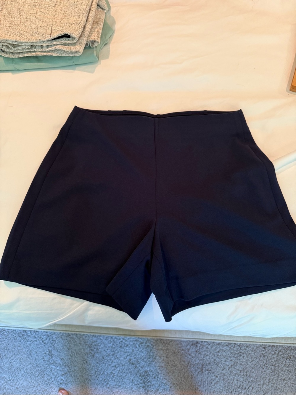 White House Black Market Navy High-Waist Tailored Shorts